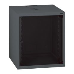   Legrand rackszekrény - 10" fali kivitel (6u, 362x320x300, antracit, egyrekeszes, üvegajtós, készre szerelt, max: 12 kg)