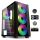 Spirit of gamer számítógépház - ghost iii rgb (fekete, ablakos, 8x12cm ventilátor, atx, matx, 2xusb3.0, 1xusb2.0)