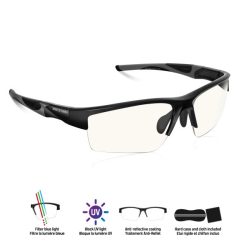   Spirit of gamer szemüveg - retina pro (kékfény/uv szűrő, tükröződés mentes, modern dizájn, fekete)