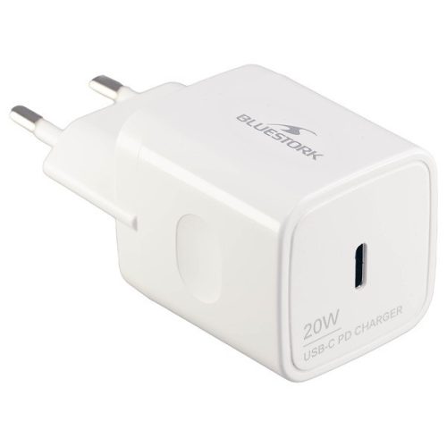 Bluestork telefon töltő - pw-nb-20-c (usb-c, 20w, fehér)
