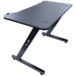   The g-lab gamer asztal - k-desk-cobalt (113x60cm, fém, pohártartó, fejhallgatótartó, fekete)