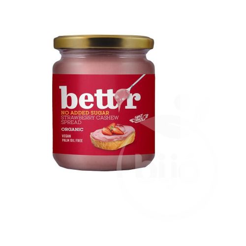 Bettr bio vegán epres kesudiókrém hozzáadott cukor nélkül 250g