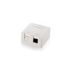   Equip keystone fali aljzat - 125122 (2 port, cat5e/cat6/cat6a, árnyékolatlan, porvédő, fehér)