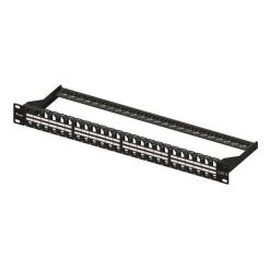   Equip keystone patch panel - 769248 (48 port, cat6, 1u, árnyékolatlan, fekete)
