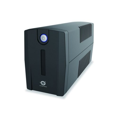 Conceptronic szünetmentes  650va - zeus01e (6x iec c13, line-interaktív, 2x rj45 vonalvédelem, hid usb, fekete)