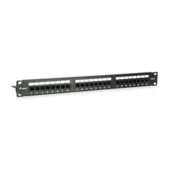   Equip patch panel - 135425 (24 port, cat6, árnyékolatlan, fekete)