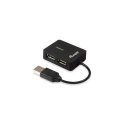   Equip-life usb hub - 128952 (4 port, usb2.0, usb tápellátás, kompakt dizájn, fekete)