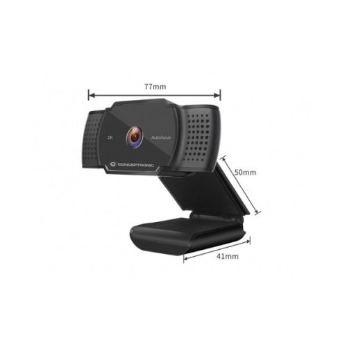 Conceptronic webcam - amdis02b (2592x1944 pixels, auto-focus, 30 fps, usb 2.0, universal clip, microphone)