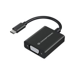   Conceptronic kábel - abby05b (usb-c to vga, fullhd/60hz, aluminium, fekete)