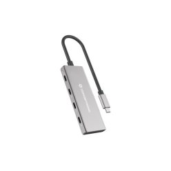   Conceptronic usb hub - hubbies15g (4 port, usb-c to 4x usb-c grey)