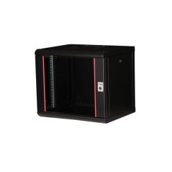   Equip fali rackszekrény - epm-09-6045-b-cbaa (19", 9u, 600x450mm, előre szerelt, fekete)