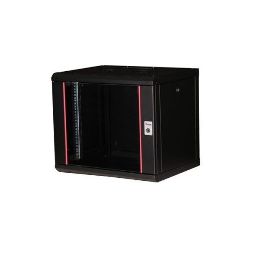 Equip fali rackszekrény - epm-09-6045-b-cbaa (19", 9u, 600x450mm, előre szerelt, fekete)