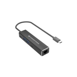   Conceptronic cable - abby14b (usb-c to rj-45, 2xusb-a+2xusb-c, 2.5 gbit, grey)