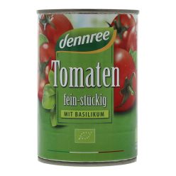 Dennree bio paradicsomkocka bazsalikomos 400g