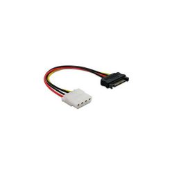   Delock átalakító - 60115 (sata 15 tűs - molex 4 tűs, apa/anya, 0,12m)