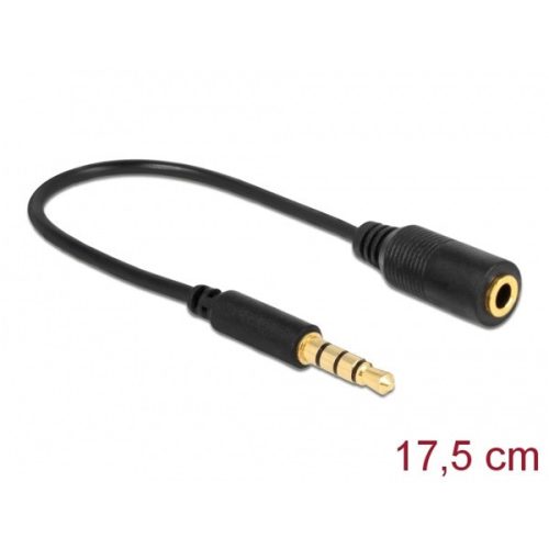 Delock átalakító - 62498 (3.5 mm jack 4 pin> 3.5 mm jack 4 pin, apa/anya)