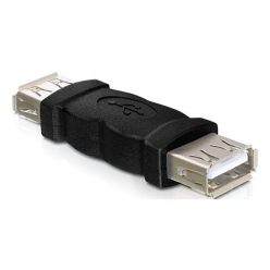   Delock átalakító - 65012 (usb-a - usb-a, anya/anya, fekete)