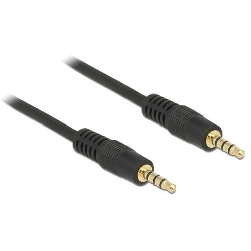 Delock kábel - 83435 (3.5mm jack, 4 pin, apa/apa, 1m)