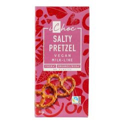   Ichoc bio mandula olajjal készült csokoládé sós perec darabokkal vegán 80 g