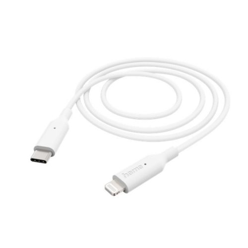 Hama kábel - 201598 (usb-c/lightning, usb 2.0, 1m, fehér)