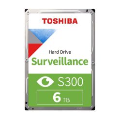   Toshiba belső hdd 3.5" - s300 surveillance 6tb (bulk; biztonságtechnikai rögzítőkbe; 128mb / 5400rpm)