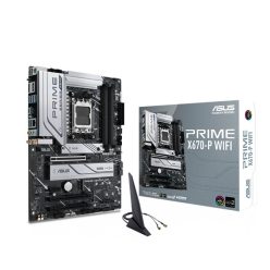   Asus alaplap - amd prime x670-p wifi am5 (x670, atx, 4xddr5 6400+mhz, lan, 6xsata3, 3x m.2, raid, hdmi+dp)