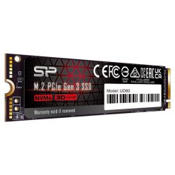   Silicon power ssd - 1tb ud80 (r:3400mb/s; w:3000 mb/s, nvme 1.4 támogatás, m.2 pcie gen 3x4)