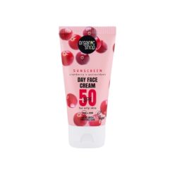   Organic shop fényvédő nappali arckrém áfonyával és antioxidánsokkal spf50 zsíros bőrre 50 ml