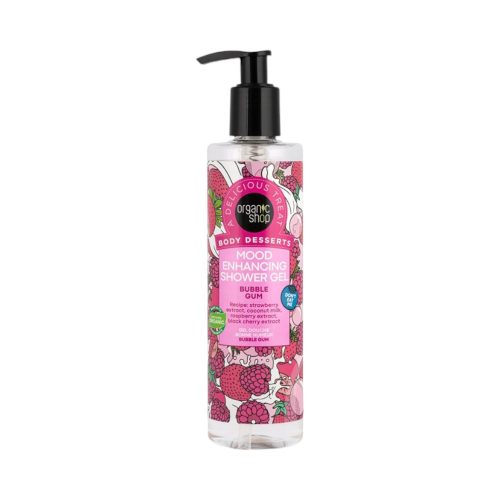 Organic shop organic shower gel with bubble gum scent 280 ml