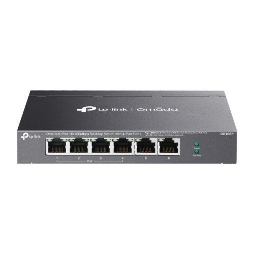 Tp-link switch  poe - ds106p (6 port 100mbps; 4x at poe+ port; 67w)