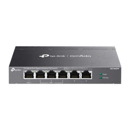 Tp-link switch  poe - ds106gpp (6 port 1gbps; 3x at poe+ port ; 1x bt poe++ port; 64w)
