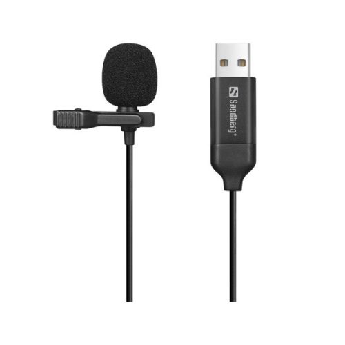 Sandberg mikrofon - streamer usb clip microphone