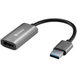   Sandberg cable converter - hdmi capture link to usb (grey; hdmi input - usb-a2.0 output)