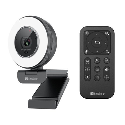 Sandberg webcam - streamer usb webcam pro elite (2540x1440, viewing angle: 76°, black/silver)