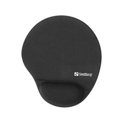   Sandberg egérpad - memory foam mousepad round (memória habos csuklótámasz fekete)