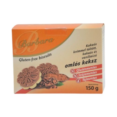 Barbara gluten-free cocoa cream filled crumbly biscuits 150g