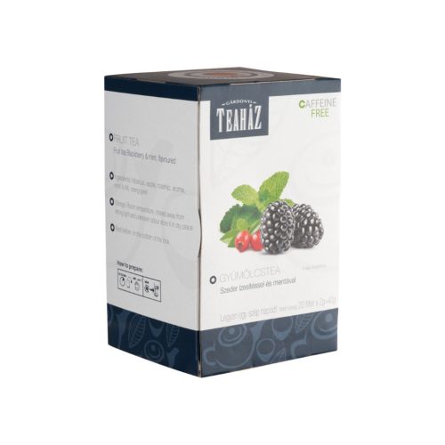 Teaház gyümölcstea szeder ízesítéssel és mentával 20x2g 40g