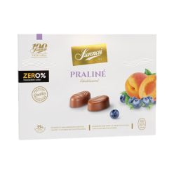   Szerencsi zero praliné áfonya és sárgabarack töltött maltitos tejcsokoládé 105g