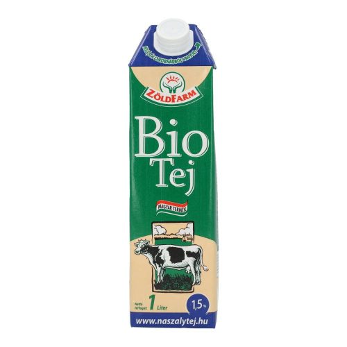 Zöldfarm bio tej 1.5 % uht /tartós/ 1000 ml