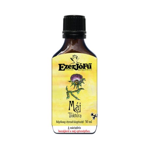 Ezerjófű máj tinktúra 50 ml folyékony étrend-kiegészítő