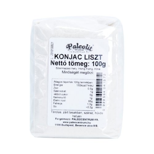 Paleolit konjac liszt 100g 120-200 mesh glükomannán tartalom min 90%
