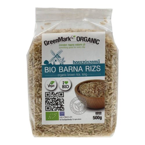 Greenmark organic brown rice long grain 500g
