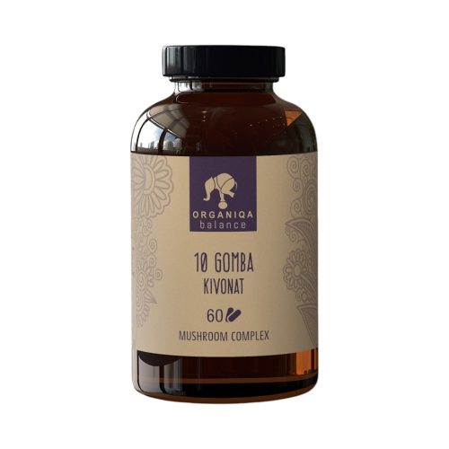 Organiqa balance 10 mushroom extract capsules 60 capsules