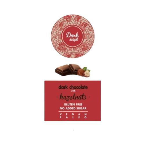 Health market dark delight étcsokoládé egész mogyoróval édesítőszerrel 80g