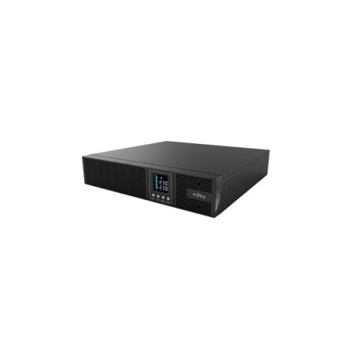 Njoy szünetmentes 2000va - aster 2k (8x iec c13, on-line, rs232, usb, szoftver, lcd kijelző, 2u rack)