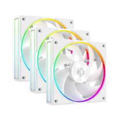  Id-cooling cooler 12cm - af-127-argb-w trio (29,9db, max. 132,52 m3/h, 4pin, pwm, 3 x12cm, argb led, fehér)