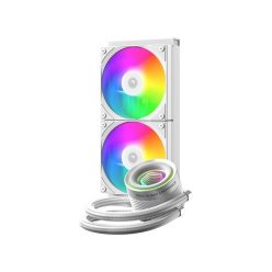   Id-cooling cpu water cooler - fx240 inf white (27.2db; max. 98,54 m3/h; 2x12cm, fehér)