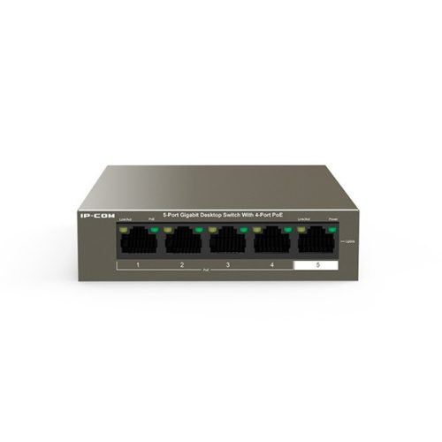 Ip-com switch poe - g1105p-4-63w (5x1gbps; 4 af/at poe+ port; 58w)