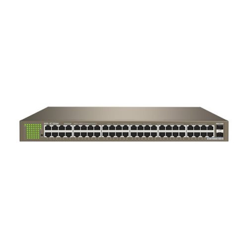 Ip-com switch  - g1050f (48 port 1gbps + 2 port 1gbps sfp; 1u fém ház, rackbe szerelhető)