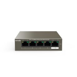   Tenda switch poe - tef1105p-4-63w (5x100mbps; 4 af/at poe+ port; 58w)